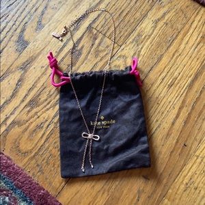 Kate Spade Rose Gold Bow Necklace